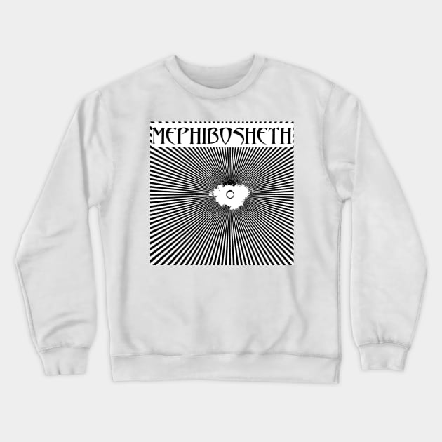 Meshuggah Album Cover Parody Mephibosheth Metal Logo Crewneck Sweatshirt by thecamphillips